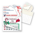 Eye Glasses Shape Custom Printed Calendar Pad Sticker W/ Tear Away Calendar